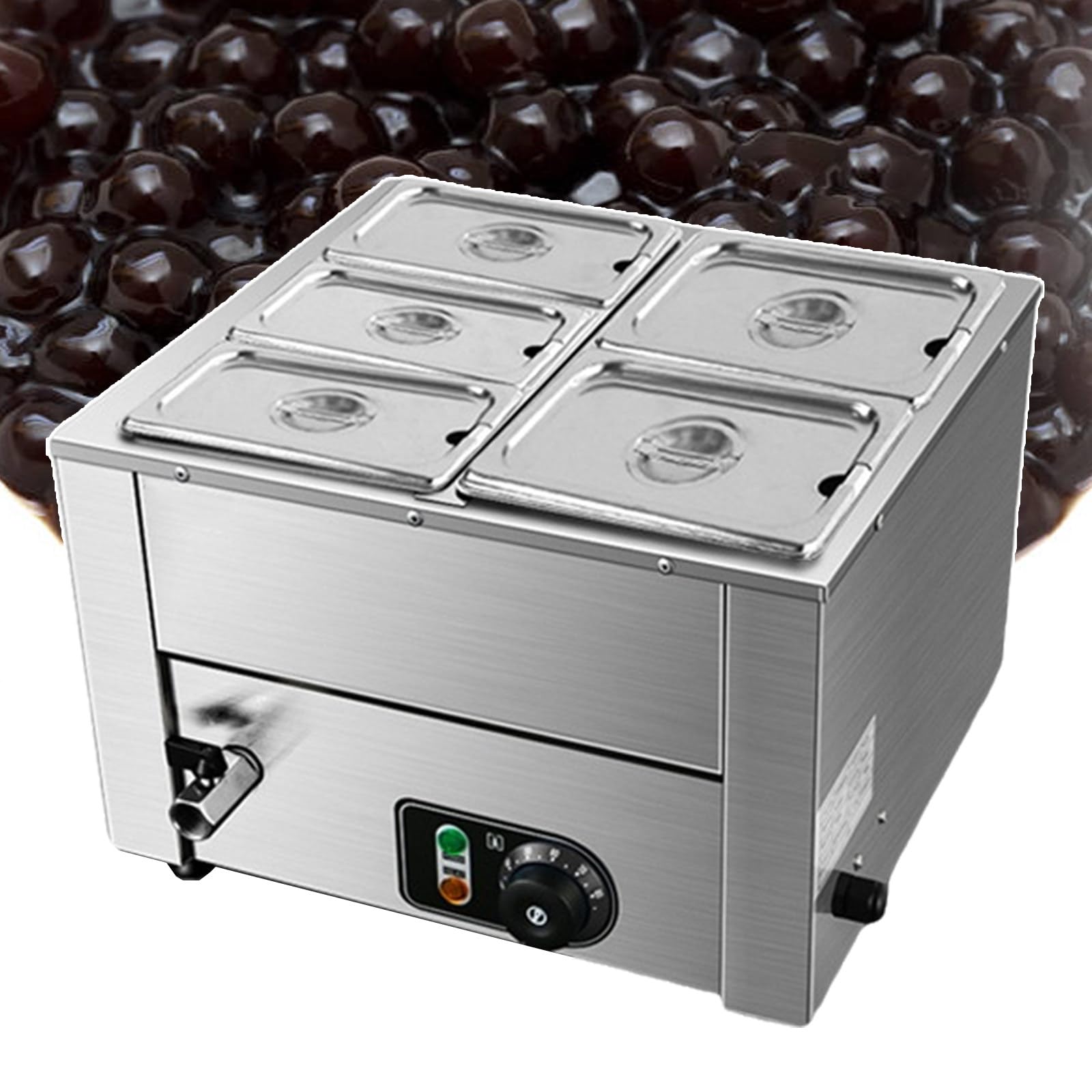 AYCDL Commercial Chocolate Tempering Machine, 18L Large Capacity Buffet Server with Stainless Steel Lids for Easy Serving,for Large Gatherings,3lids,6lids,5lids
