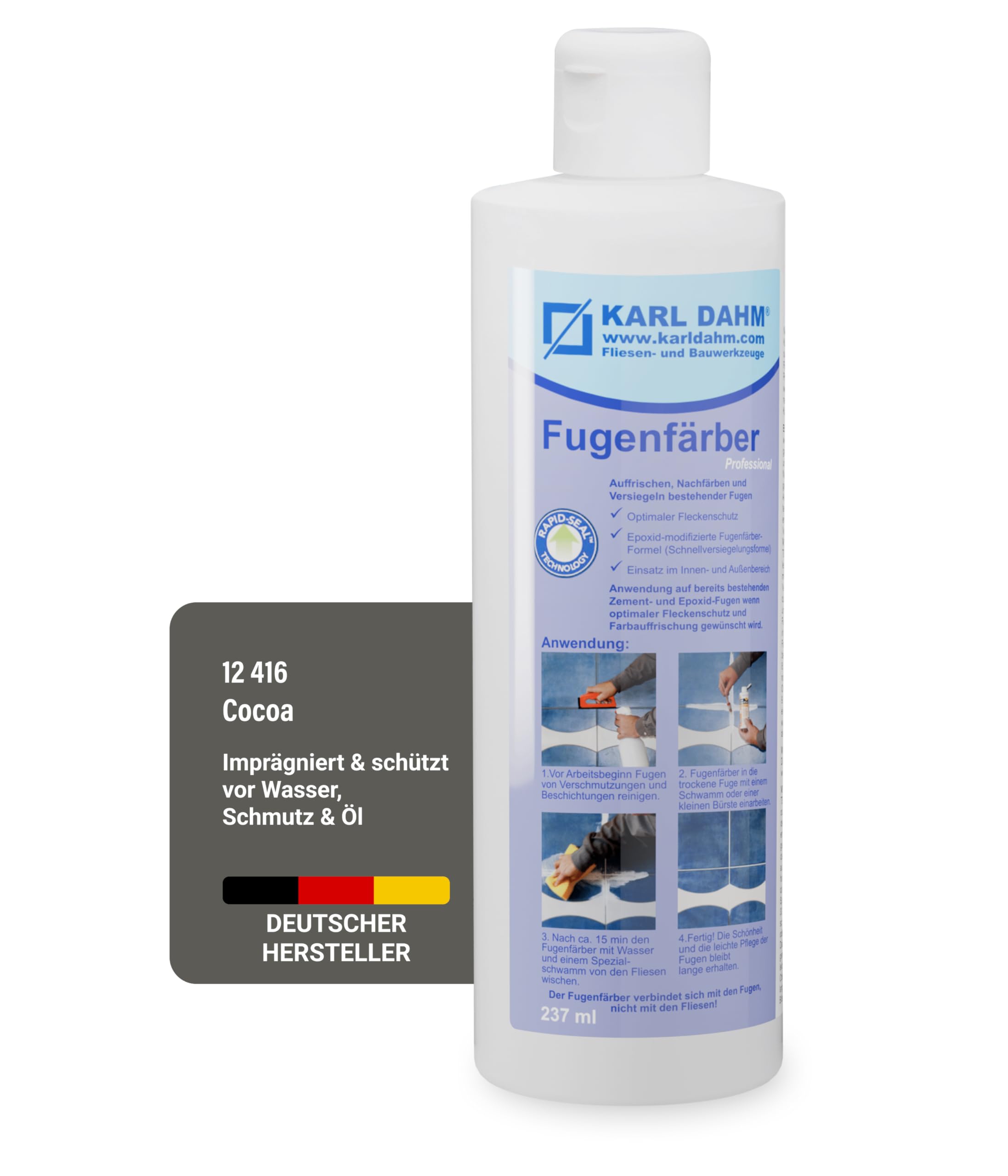 Karl Dahm® Fugenfärber – Kakao 237 ml – Innen & Außen
