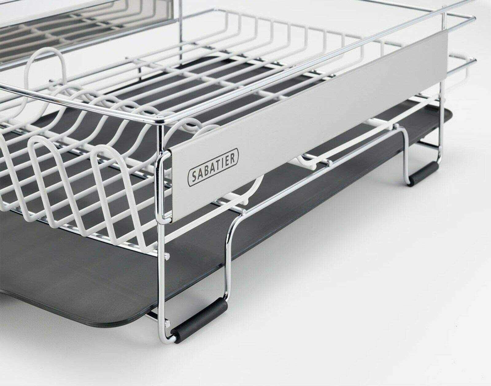 Racks Holders New Sabatier Expandable Dish Rack With Stemware Rack Rust Resistant 26 4 36 7 Home Garden Devidesert Com sabatier expandable dish rack