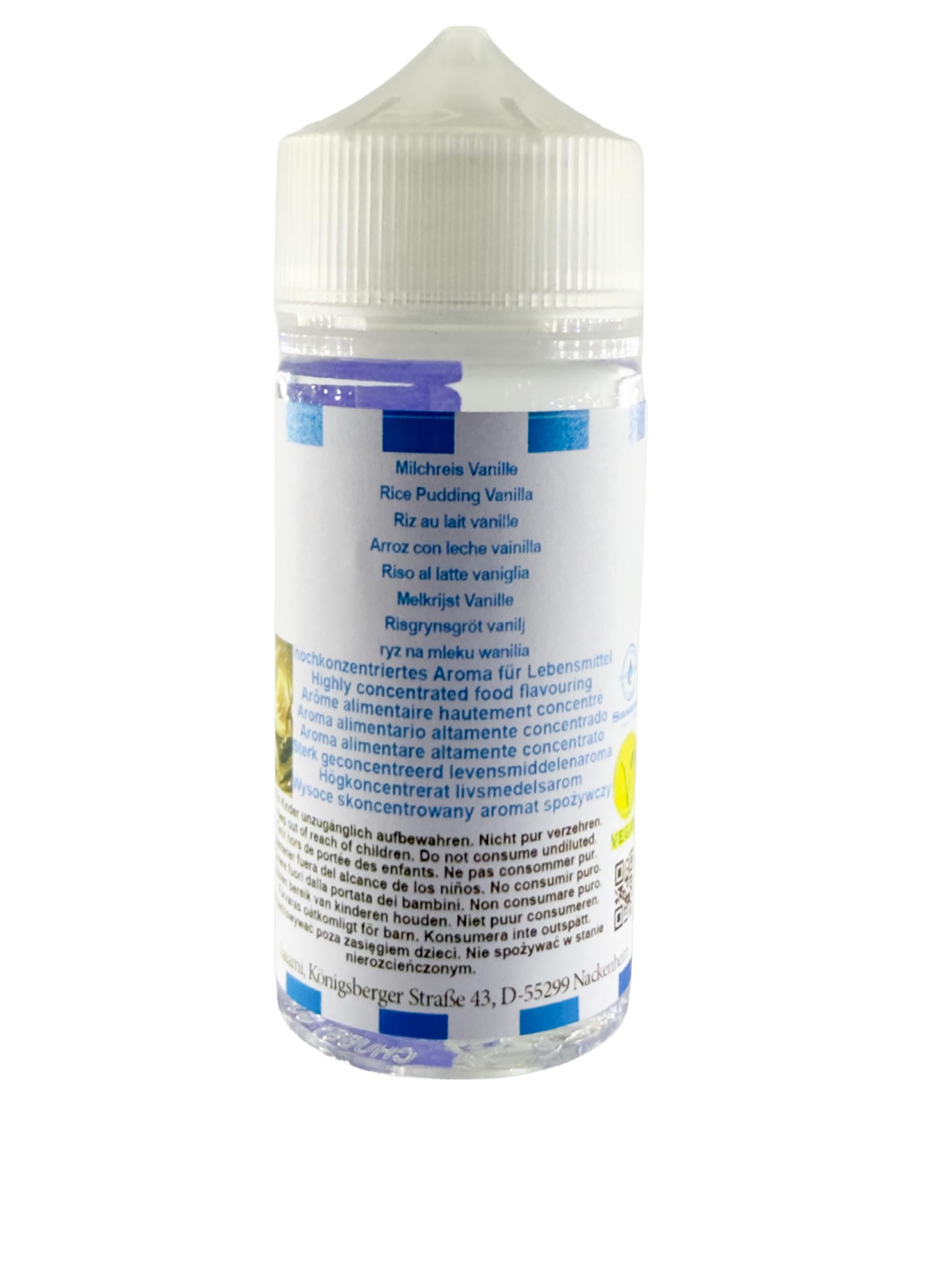 ryż na mleku wanilia Aromat Koncentrat - wegański - Sasami - 100ml