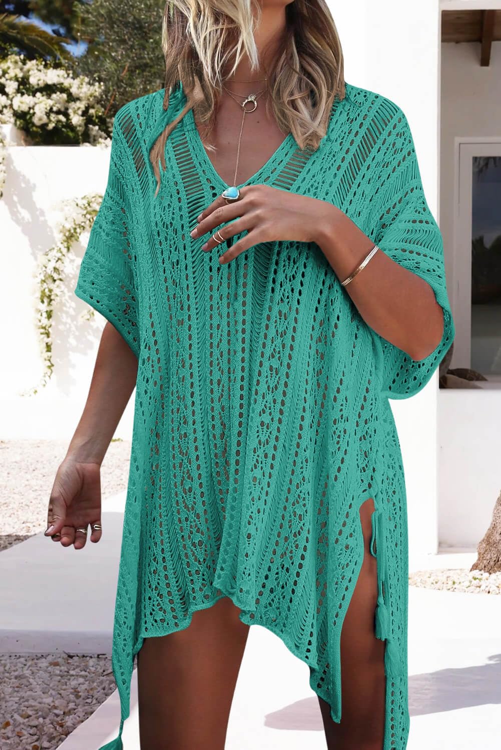 Traje de baño para mujer, vestido de ganchillo para playa, alberca, traje de baño — view 6