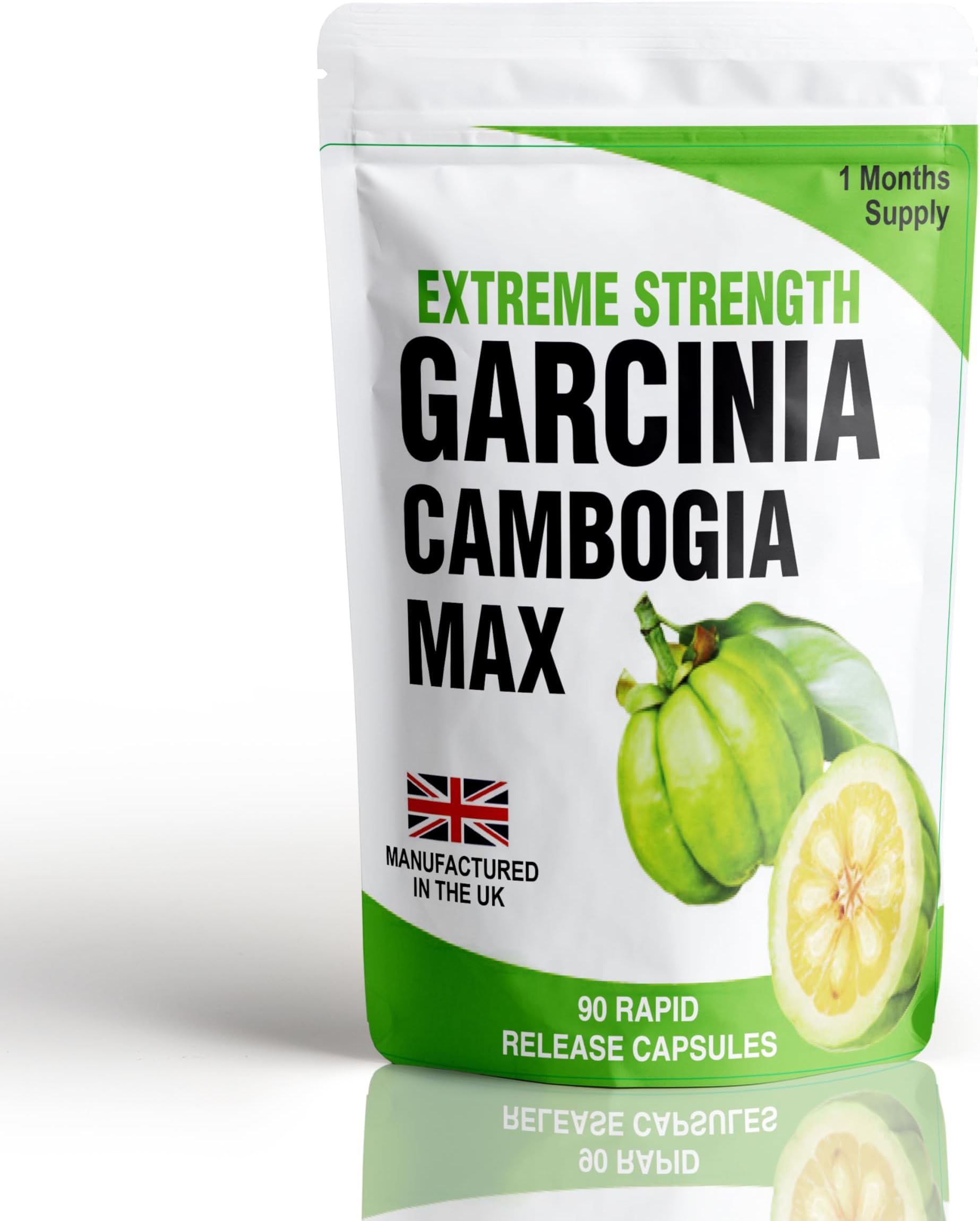 90 Capsules Garcinia Cambogia Max Pure Extreme Weight Management Detox Capsules 1500mg Daily Dose Dieting UK Manufactured