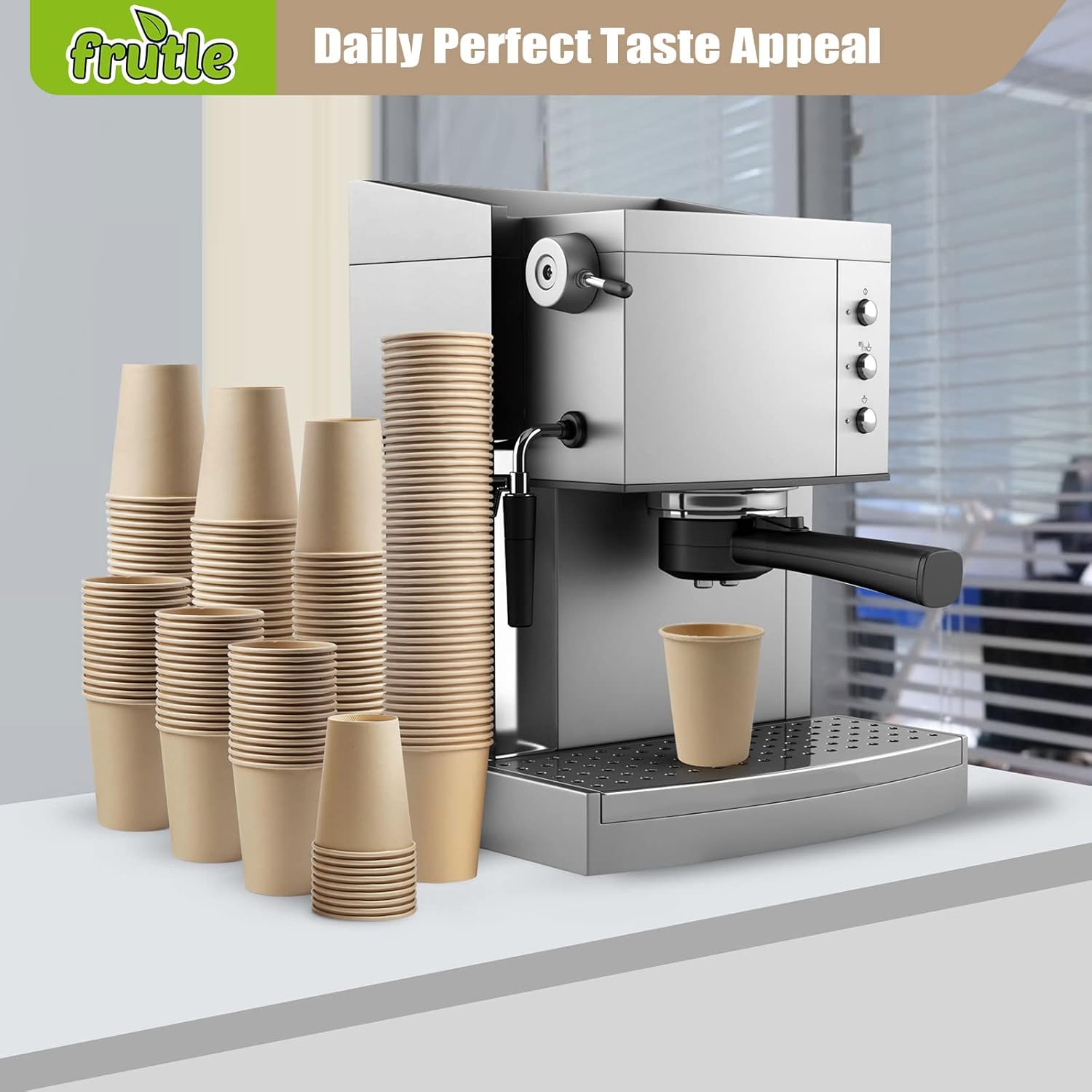 10 Inch Heavy Duty Paper Plates (100 Count) & 12 oz Coffee Cups (160 Pack) for Everyday Use, Parties, and Commercial Settings