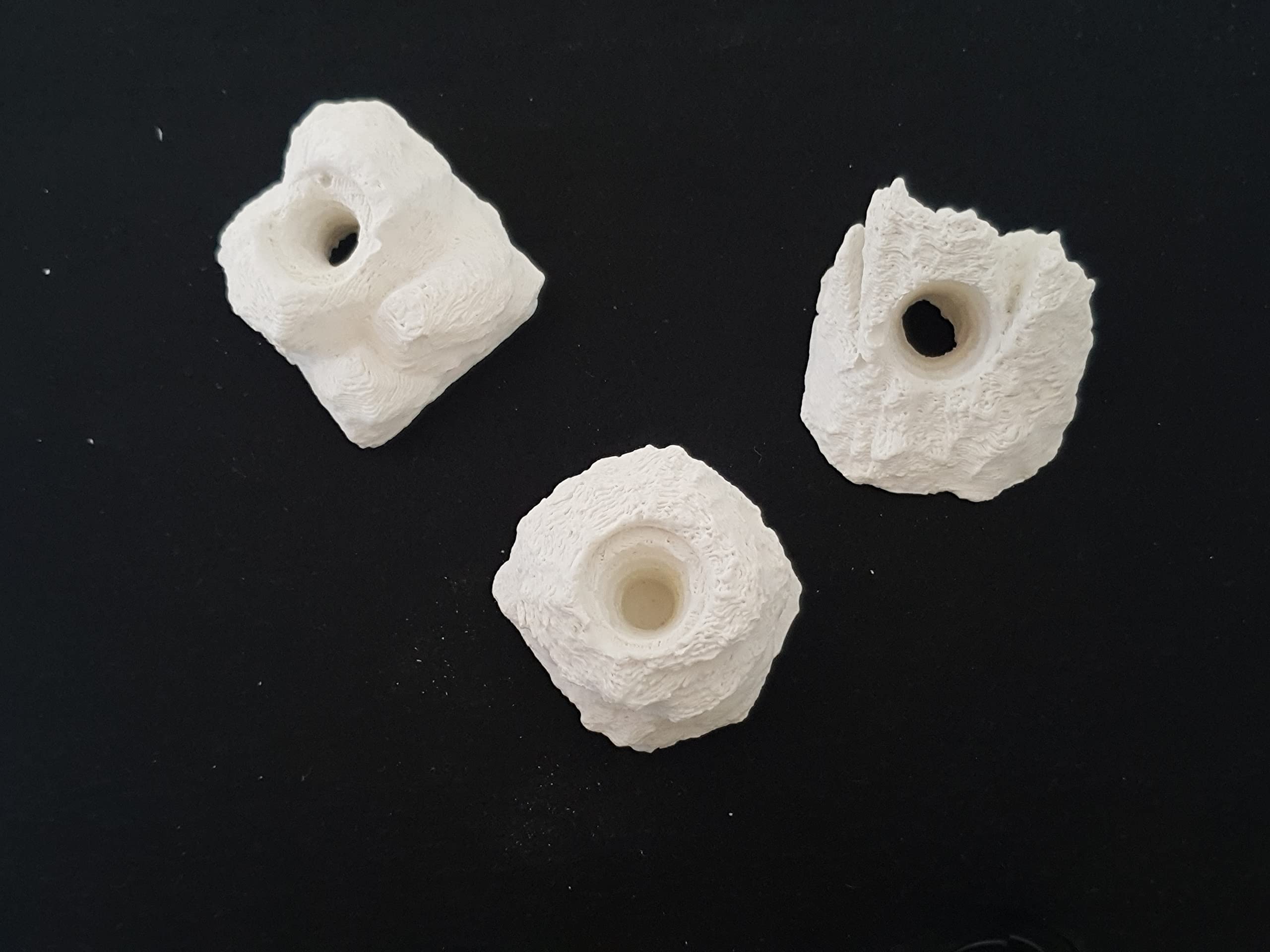 Reef-Geeks, Frag Rock 3-Piece Coral Frag Mounting Set – Natural Textured Reef-Safe Rock for Mushroom, Zoa, SPS & LPS Corals – Handmade in the UK (Small)