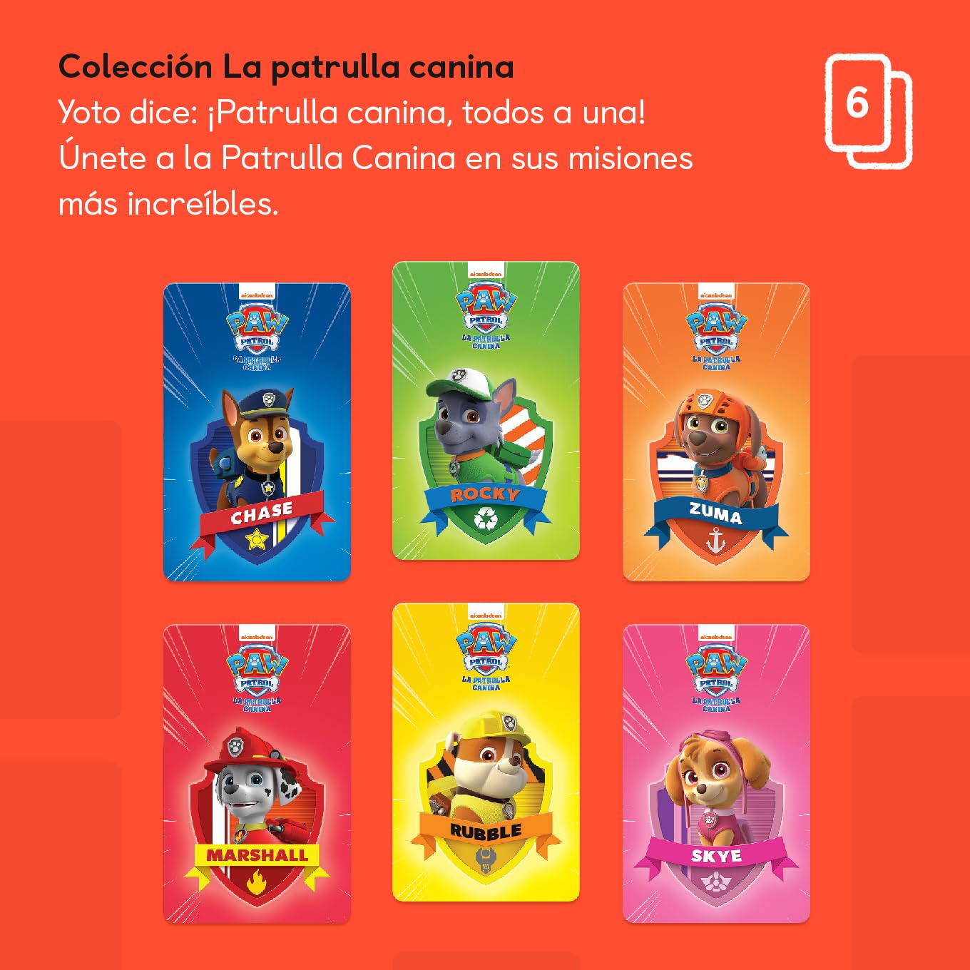 Yoto Colección La patrulla canina - Tarjeta de Audio en español (Castellano) Cuentos Para niños Sin pantallas, ideales Para jugar, Dormir o viajar. Compatible con reproductor Yoto. Edad 3+