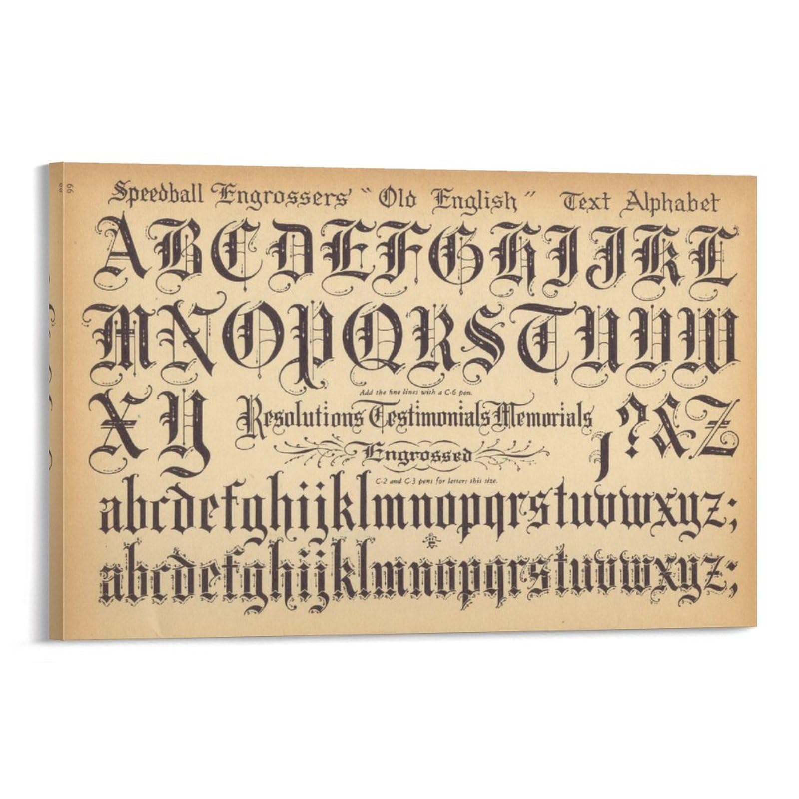 Speedball Old English Calligraphy Alphabet Speedball Pen Alphabet