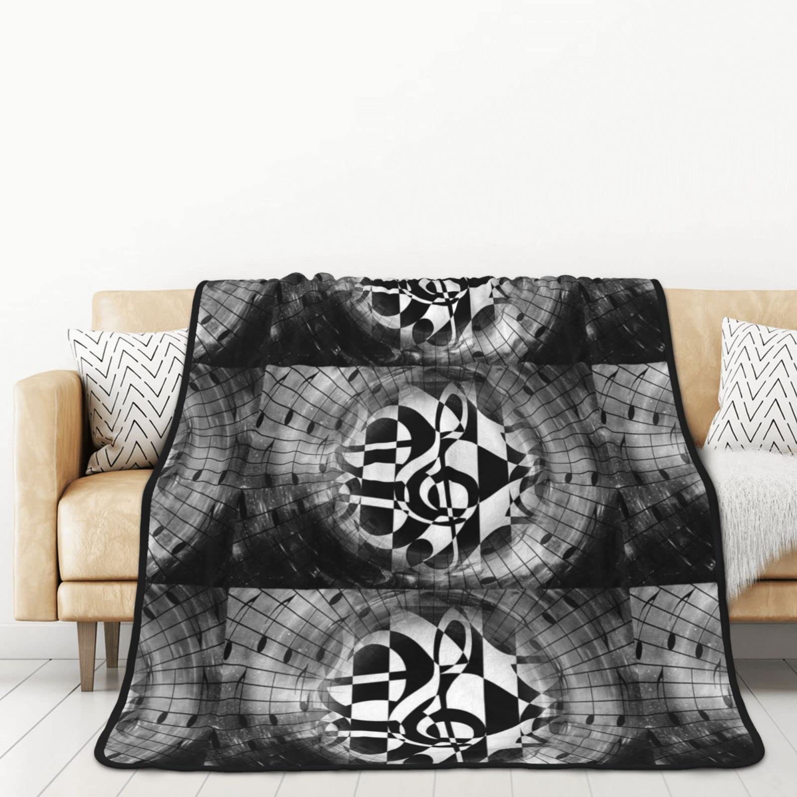 Couverture musique flanelle polaire, le cadeau idéal pour musicien