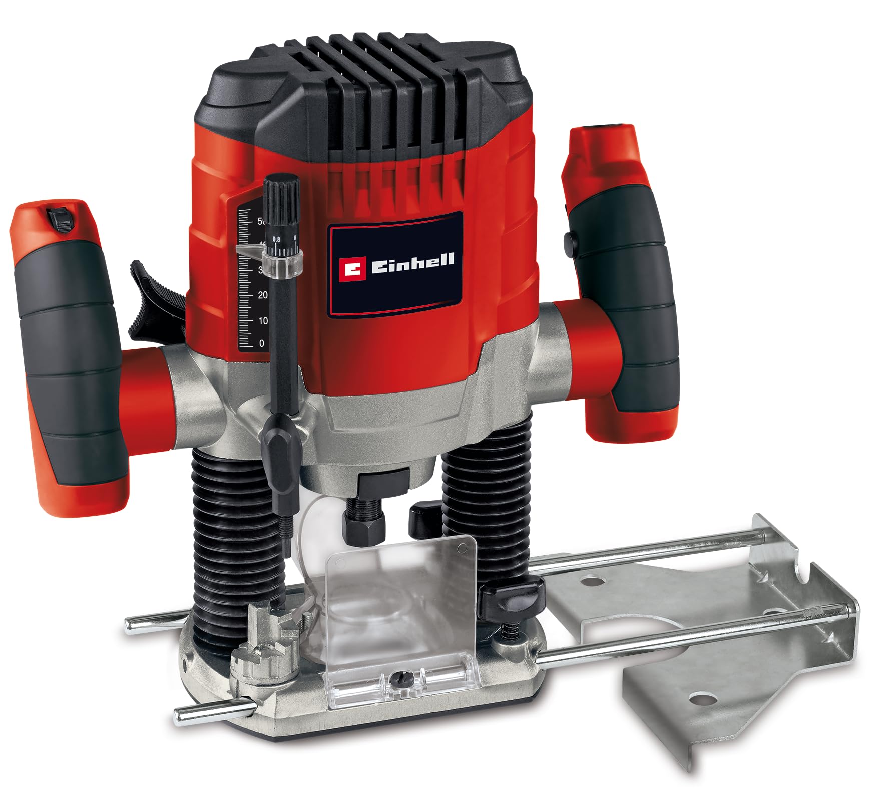Einhell Oberfräse TC-RO 1155 Kit (1100 Watt, Ø 6 und 8 mm, Drehzahlregulierung, Parallelanschlag, Absaugadapter, inkl. Zubehör & diverse Fräser)
