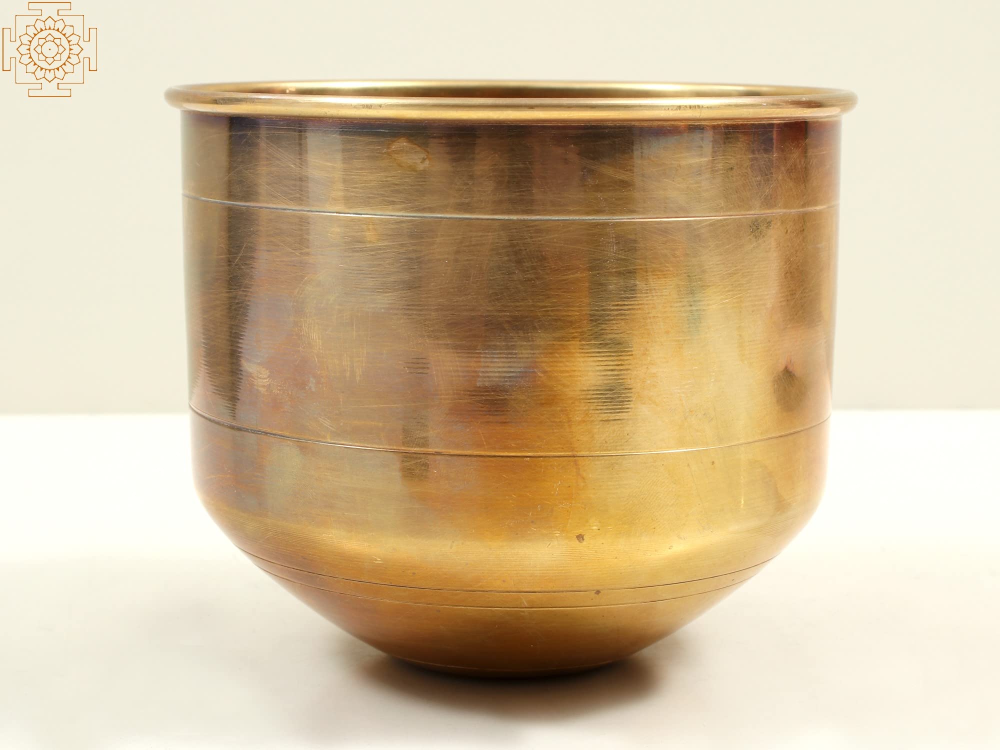 Exotic India 5" Brass Puja Vattil - Brass