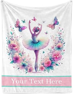 Personalized Dance Blanket, Ultra Soft Micro Flannel Blanket for Teen Girls Teachers Women, 30 x 40 Inches