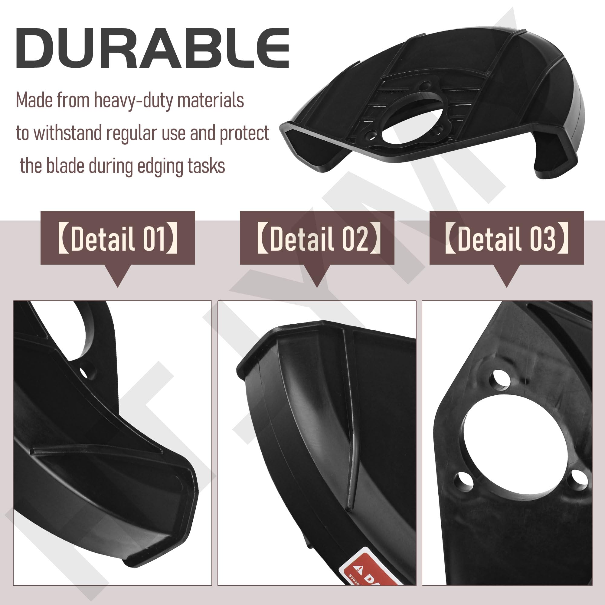 731P05064 Protector de cuchilla de bordeadora con etiqueta compatible con Cub Cadet 25B-552J710, LE 100, LE100, LE100 CC Edger Trencher, reemplaza: 753-05547, 731-05064