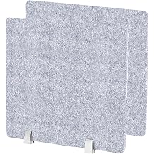 2 Pcs Desk Privacy Panels, Desk Mounted Split Screen Privacy Panel Table Top Separator for Office Cubicles, Standing Dividers Desktop Office Furniture Partitions Size 40x40cm