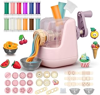 Playdough Set for Toddlers,Playdough Tools,Playdough Noodle Toy with 28 PCS Play Dough Accessories and Play Clay Sets with 12 Colors Dough for 3 4 5 6 Years Old Boys and Girls Birthday Gift