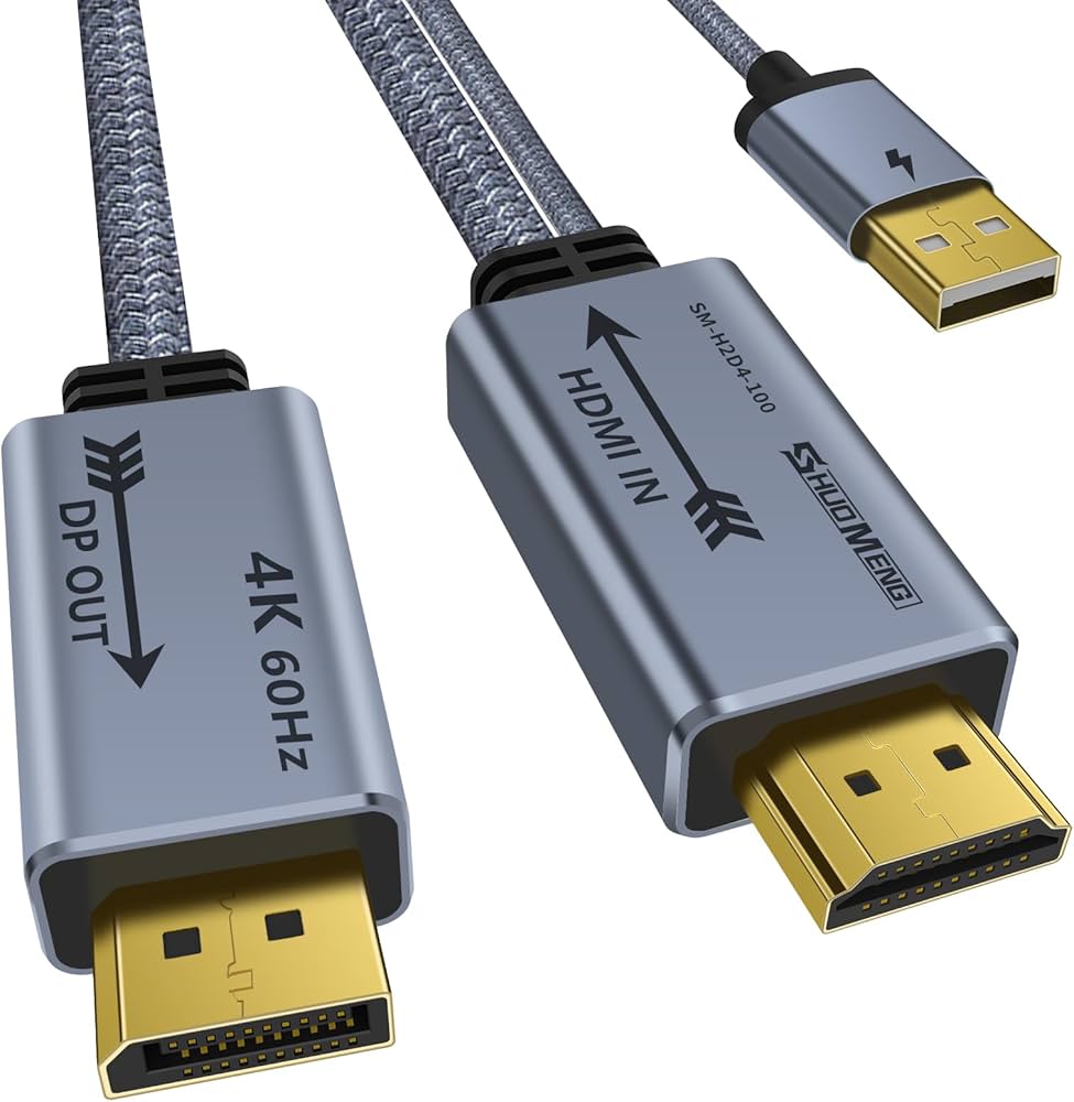HDMI to DisplayPort Adapter 4K@60Hz, HDMI Source to DP