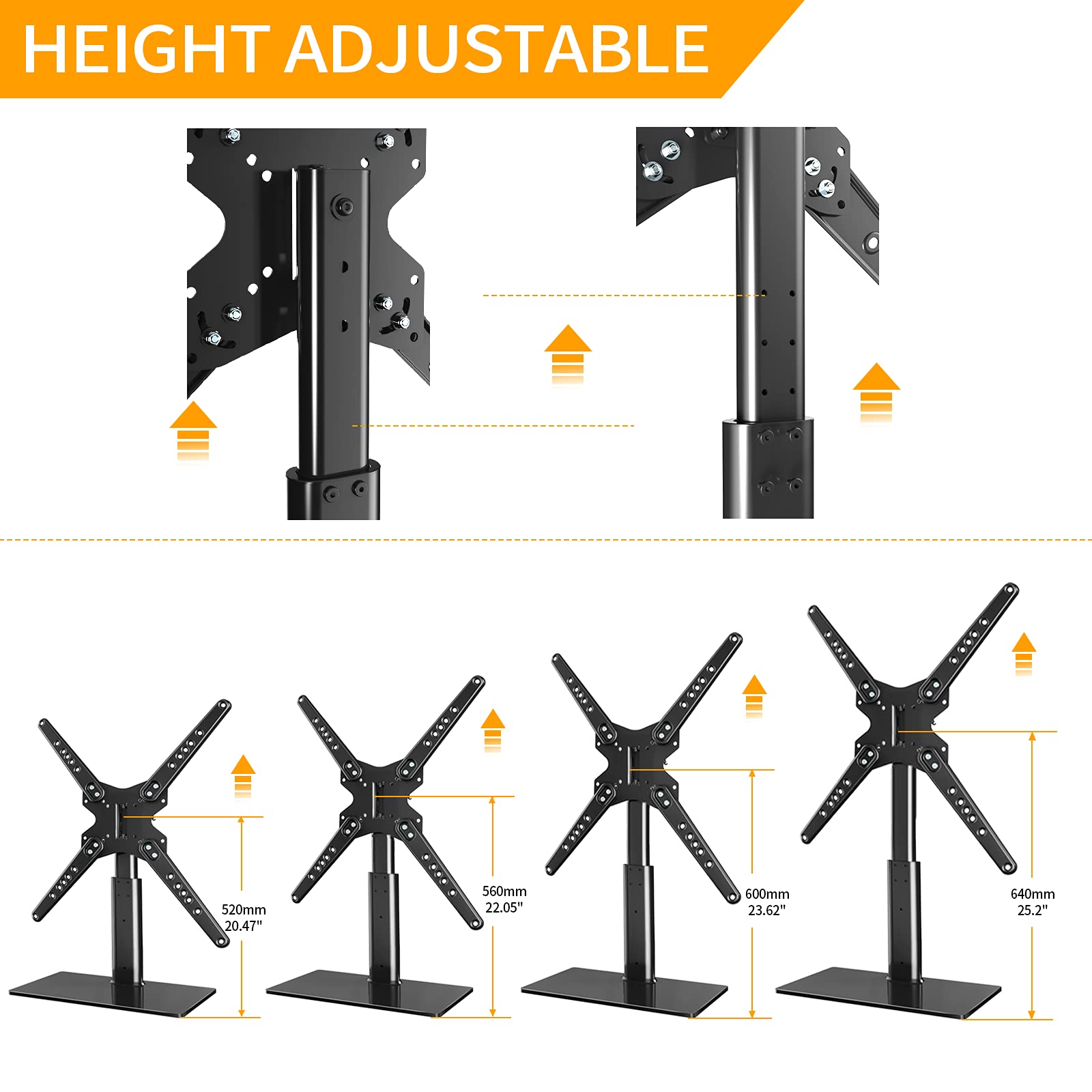 Buy Universal Swivel TV Stand, JUSTSTONE Base Table Top TV Mount for 37