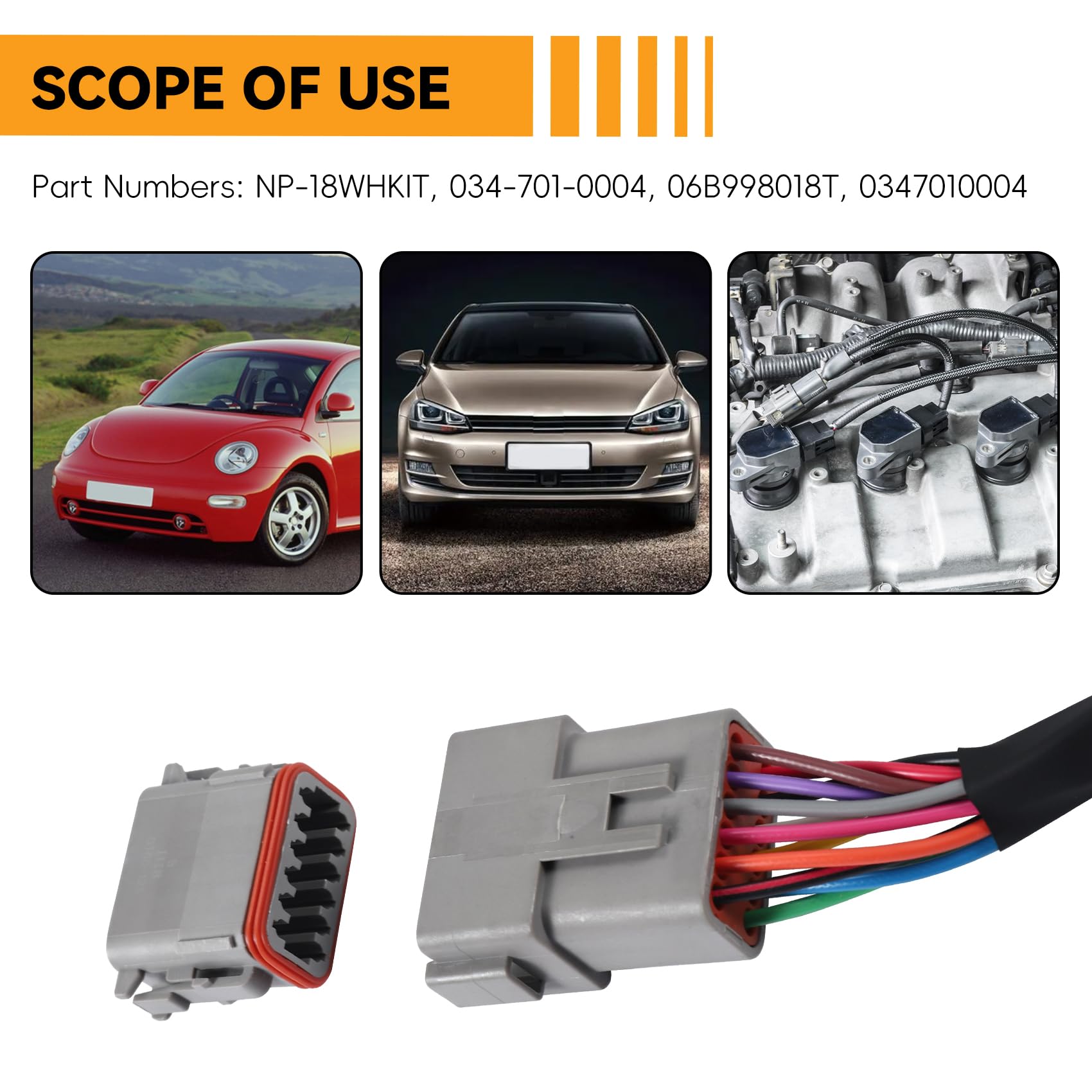 Faisceau de Câblage de Bobine D'Allumage 1.8T pour 1997-2006 TT A4 Golf 1.8L Turbocompressé