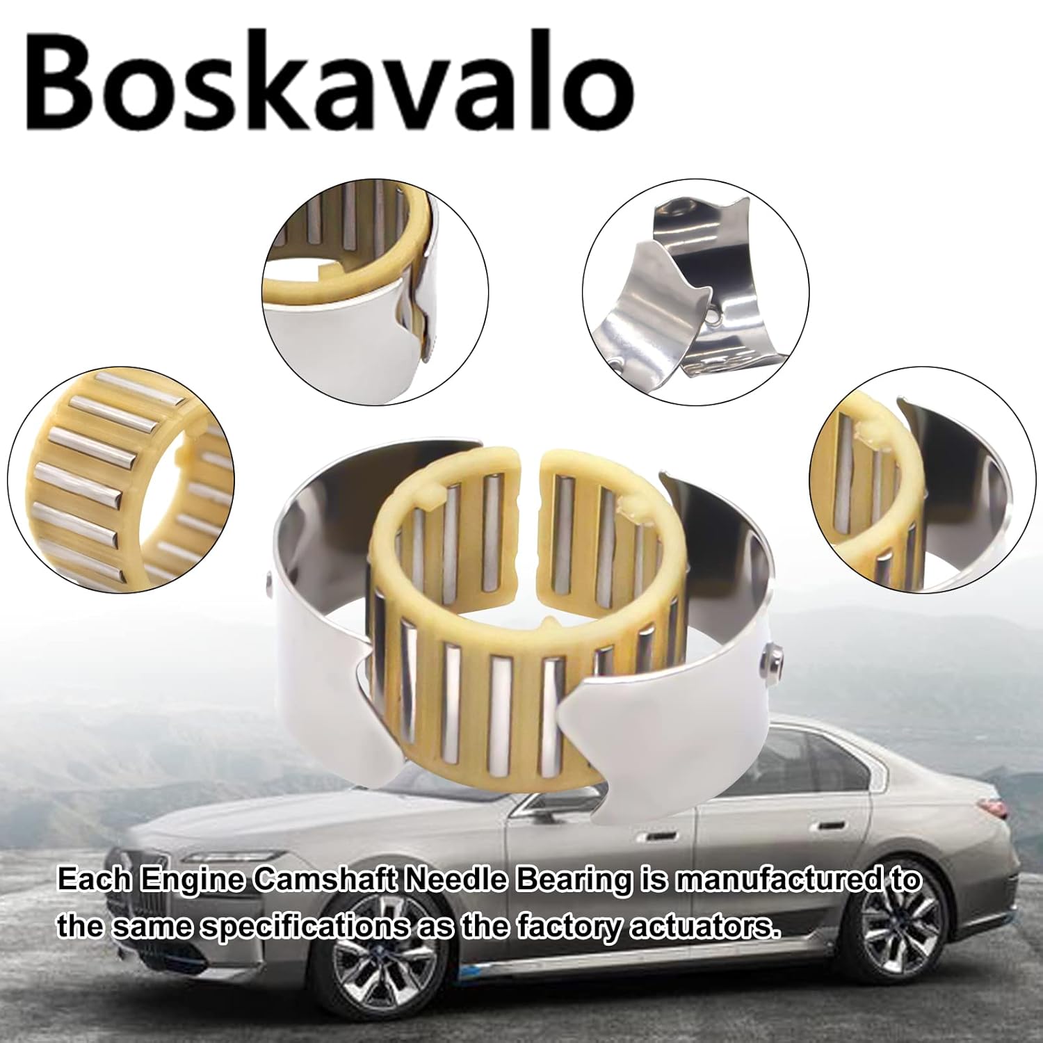 Engine Camshaft Needle Bearing for BMW 1er 3er 5er 6er 7er X1 X5 X6 Z4 X3 E83 F25 2008-2016 X4 F26 2014-2018 11377615379 11377500978 11370150710 (6PCS)