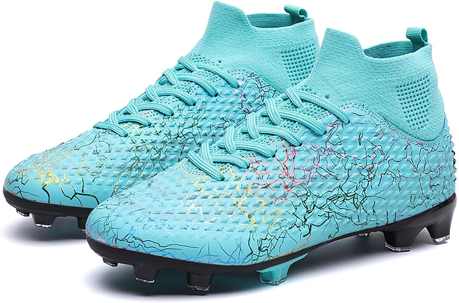 Men's Soccer Shoes High-Top Soccer Cleats Outdoor Breathable Athletic Professional Spikes Youth Boys Football Shoes Unisex - Image 5