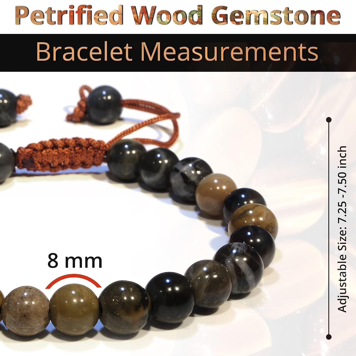 ANAYA AGATE Energy Protection Crystal Handmade Adjustable Bead Bracelet Perfect for Men, Women’s Christmas Gift - Gemstone Healing Stretch Bracelet Pulsera Para Hombre Mujer... - Image 3