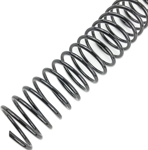 HOUYEE Paquete de 50 bobinas de encuadernación en espiral de plástico, 0.787 in, capacidad de 170 hojas, paso 41, bobinas de encuadernación negras