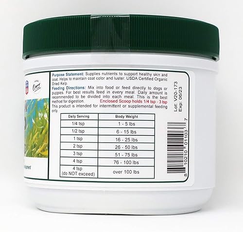 Miniatura 3 de Dogzymes Kelp noruego orgánico para mascotas, una valiosa fuente de nutrición rica en yodo para apoyar la función de las glándulas, especialmente la