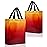 Nush Nush Rise Gradient Gift Bags Medium Size - Set of 12 Sunset Yellow & Red Gift Bags with Handles & Iridescent Finish - Ideal Goodie Bag for Birthday Party Favors, Christmas, Return Gifts - 8x4x10