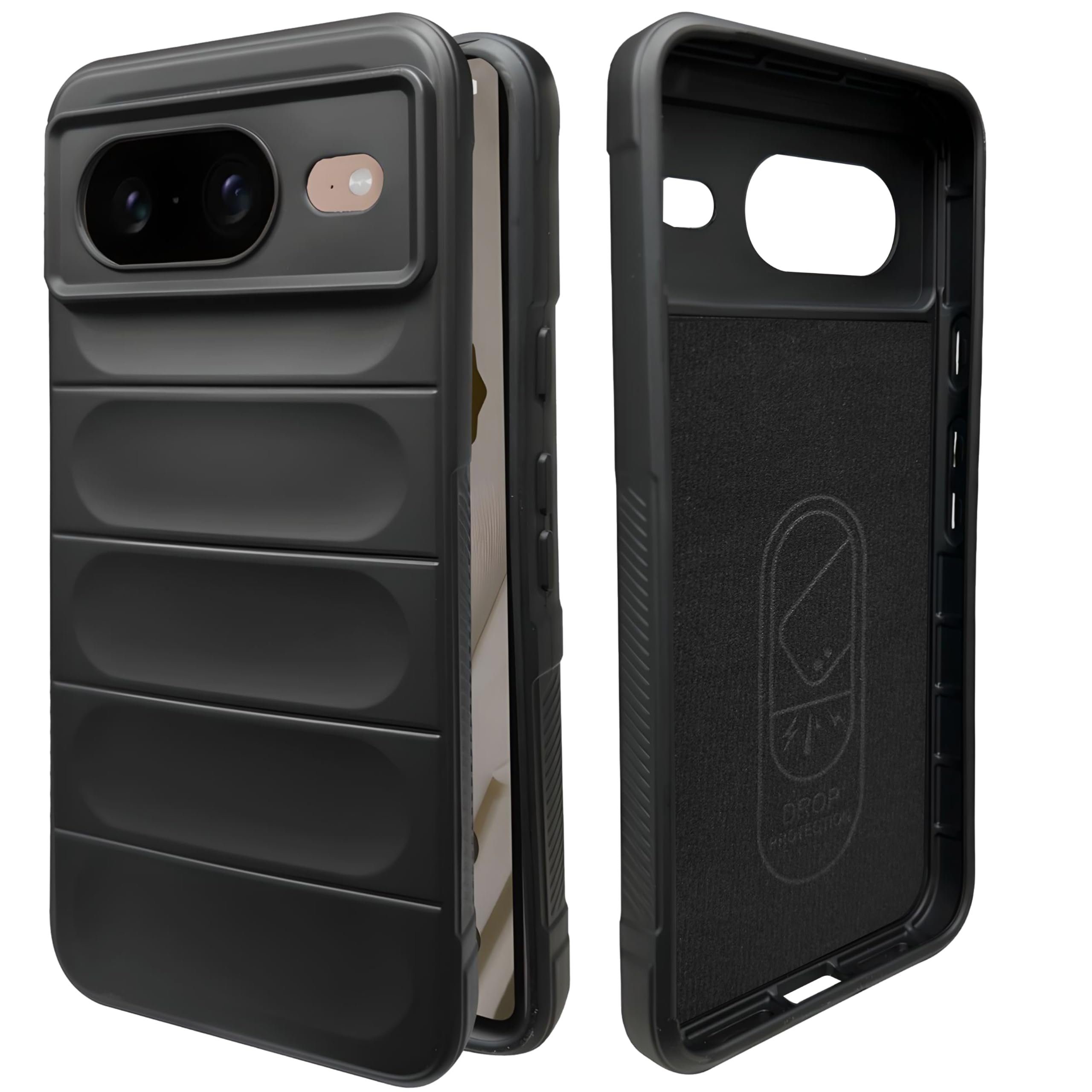 A rtistque Liquid Silicone Stripes Back Cover Case for Google Pixel 8 | with Camera Protection | with Inner Fabric | Anti Slip Grip | AirBag Case - Black (B0CHVV8THC) Amazon Price History, Amazon Price Tracker