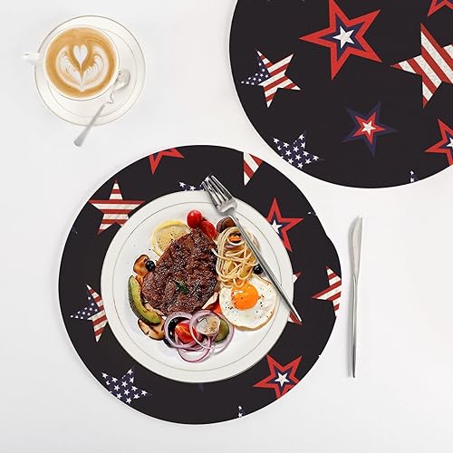 Miniatura 4 de 3 Pcs Pot Holders Trivets Set American Stars for Hot Pots and Pans 15in Cotton Thread Weave Absorb Water Potholders for Hot Pot Home Necessities