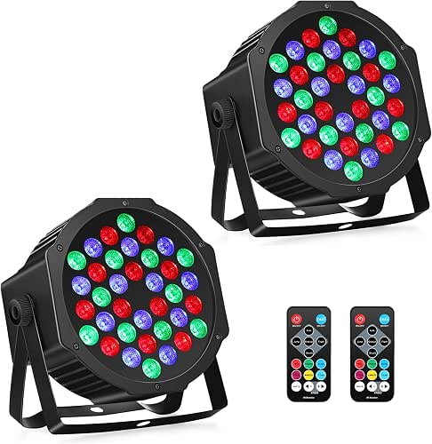 36LEDs RGB Stage Lights 2Pack: 36W LED Par - Sound
