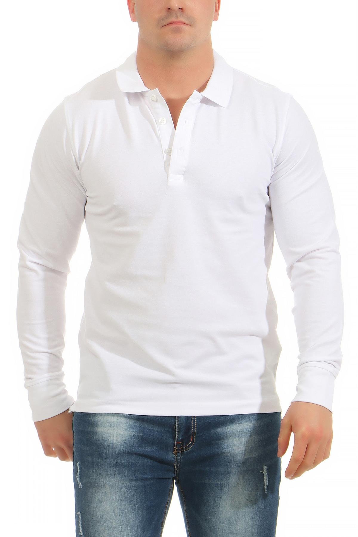Herren Poloshirt Langarm 5er Pack - aus Baumwolle - Regular Fit Polohemd mit Polokragen & Knopfleiste - pflegeleicht, atmungsaktiv, vielseitig tragbar für Arbeit etc. - große Größen S - 5XL
