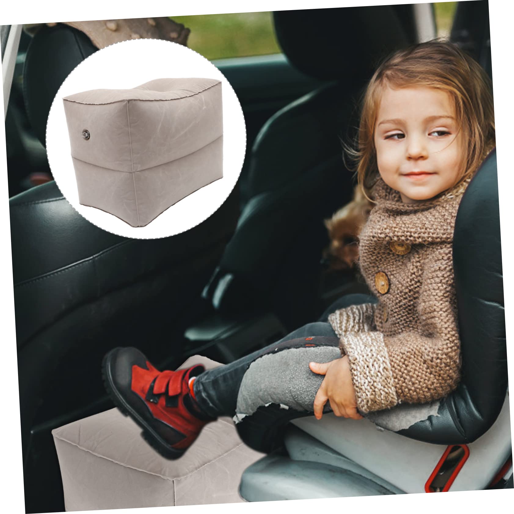 NAMOARLY Car Bed 1 Set Floor Mat Necessary Travel Cot Crib Inflating Leg Pillow Step Stool Flight Essentials Foot Rest Pillow Airplane Bed for Leg Rest Pillow Car Travel Crib