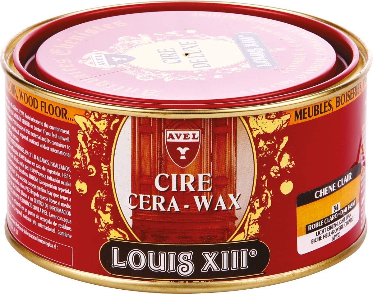 Louis XIII Cera de Lujo para Madera 500 ml – Pasta con Cera de Abeja y Carnauba | Nutre, Protege y Abrillanta | Acabado Satinado Profesional | Incoloro (02)