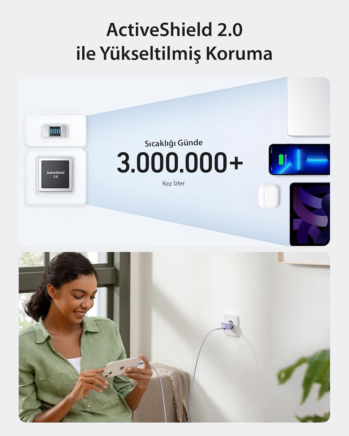 Anker 511 Nano 3 Universal White Ac Fast Charging Indoor, W128561836 (Fast Charging Indoor)