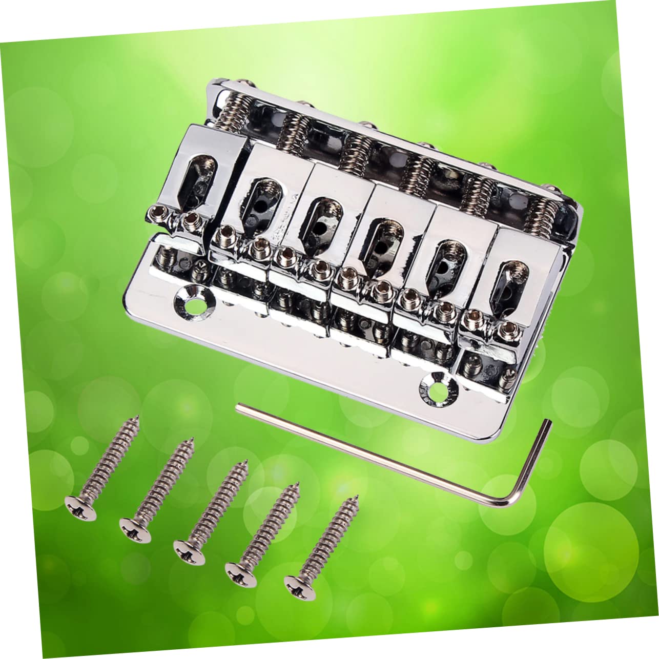 SUPVOX 3sets Electric Guitar Tremolo Bridge 65mm Fixed Hard Tail Chrome Guitar Bridge Tailpiece Bass 6string *3