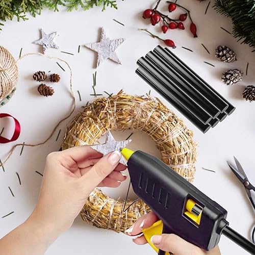 Miniatura 7 de ENPOINT Barras de pegamento rojo brillante con purpurina de 4 pulgadas de largo x 0.43 pulgadas de diámetro, paquete de 36 barras de pegamento