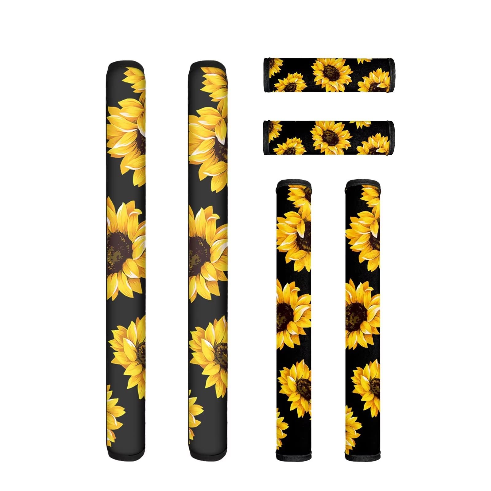 Sunflower Print Refrigerator Door Handle Covers 6pcs Fashion Design Anti-Skid Protector Gloves Kitchen Appliance Covers Decor for Refrigerator Door Oven Dishwasher