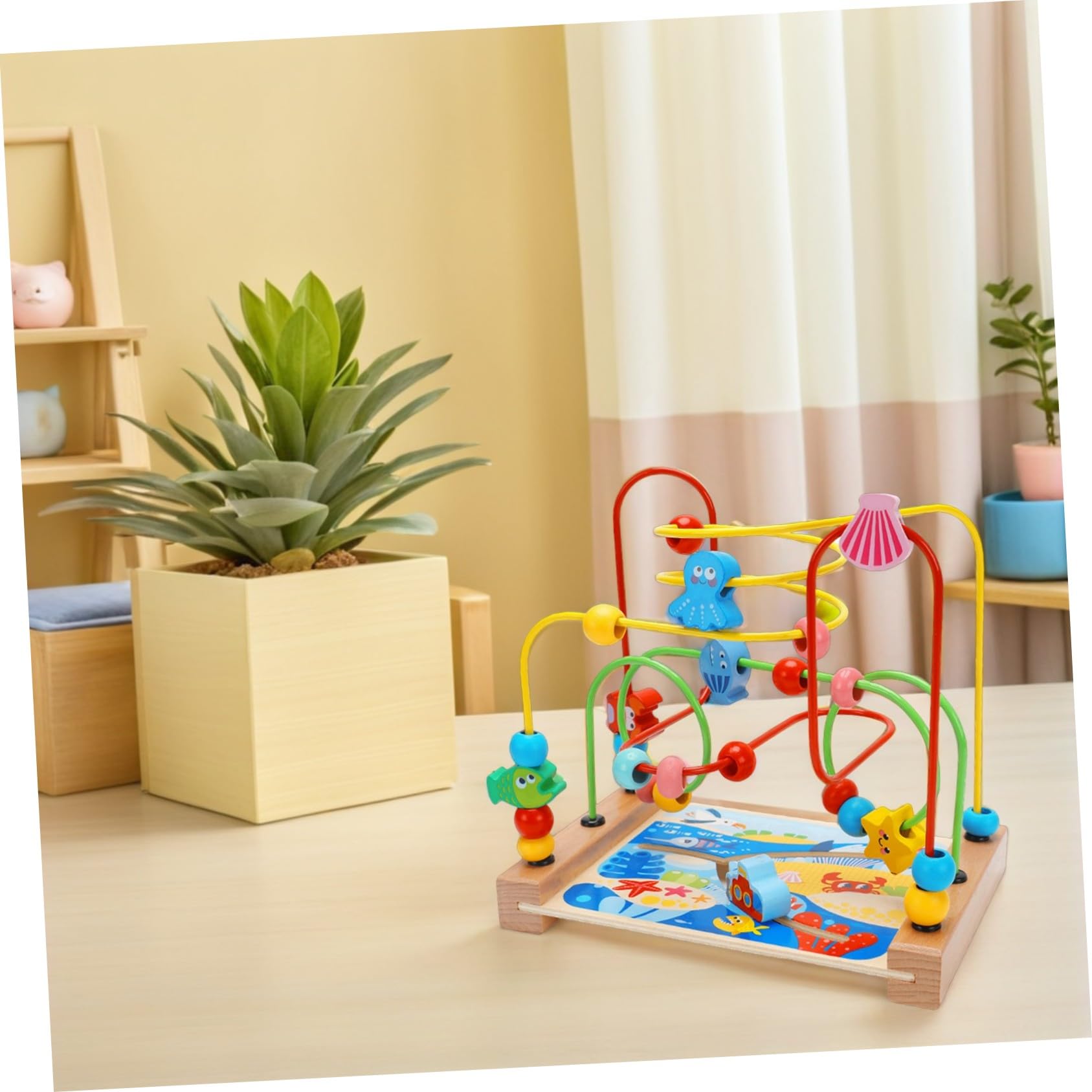 Abaodam Labirinto Perline Educativo in Legno, Gioco per Bambini e Piccoli | Giocattoli Sensoriali, Giochi Anni, Back To School Party, Blocchi Grandi e Divertenti