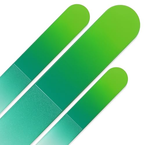 Miniatura 20 de Mont Bleu - Lima de uñas de cristal de alta calidad, juego de 3 limas de uñas de cristal en bolsa, regalos hechos a mano, las mejores limas de uñas