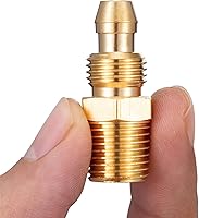 Vista 8 de 2 piezas de latón macizo de alta calidad, accesorios de repuesto reutilizables para manguera de identificación de 1/4 pulgadas, rígida NPT de 1/4