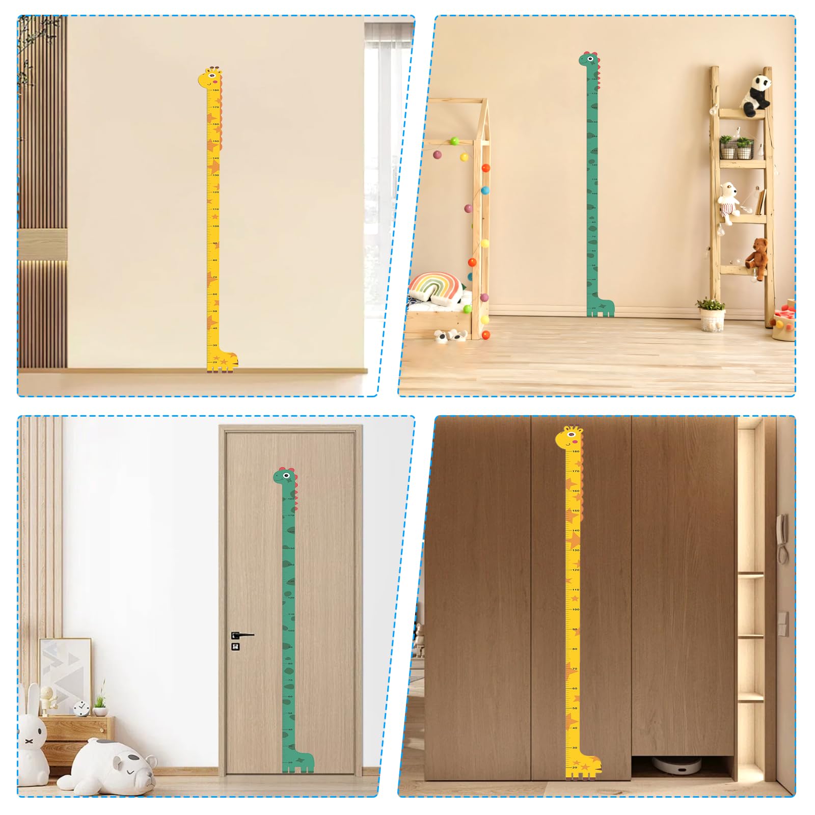 2 Piezas Medidor Altura Niños Pared,20-180 cm Pegatina de Pared para Medir Niño,Medidor de Altura Bebe Autoadhesivo,Tabla de Crecimiento Infantil para Habitaciones Infantiles,Dormitorios,Guarderías — view 7