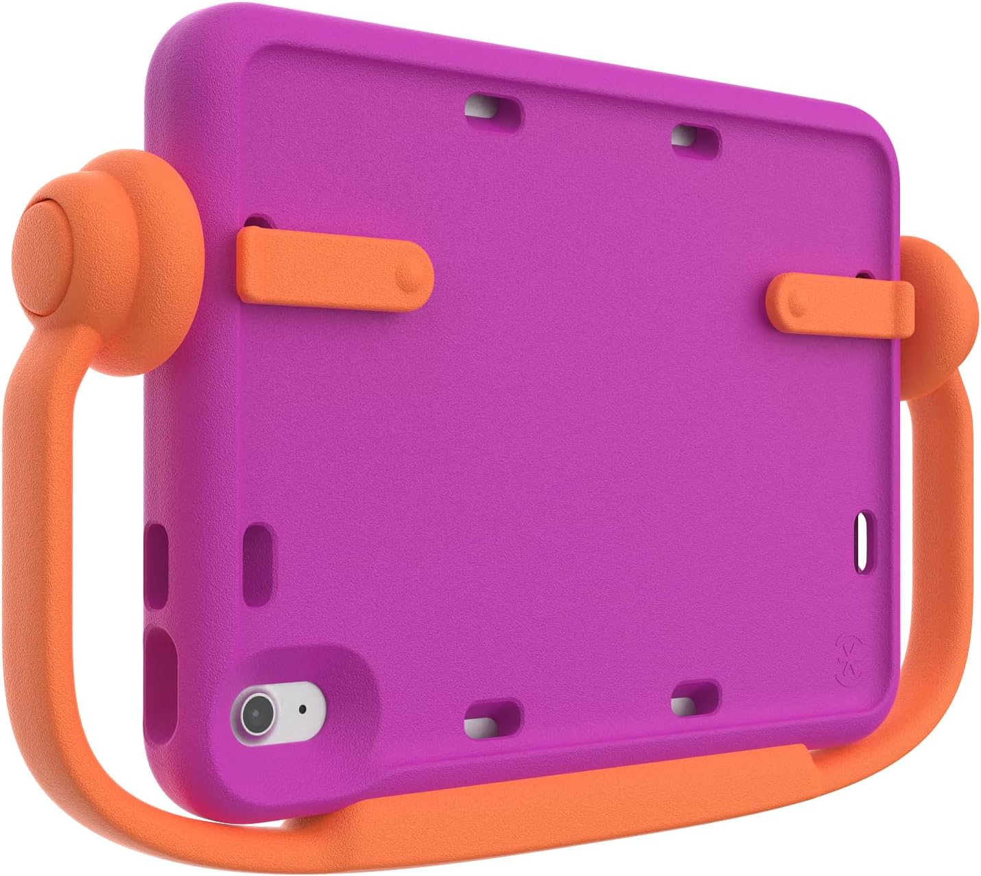 Speck iPad Case for Kids - Heavy Duty Protective Case for 10.9 Inch iPad 10th Generation - Multi-Range Stand & Handle - Works for Car Headrests & Table Top Watching - Violet/Flux Orange - Image 3