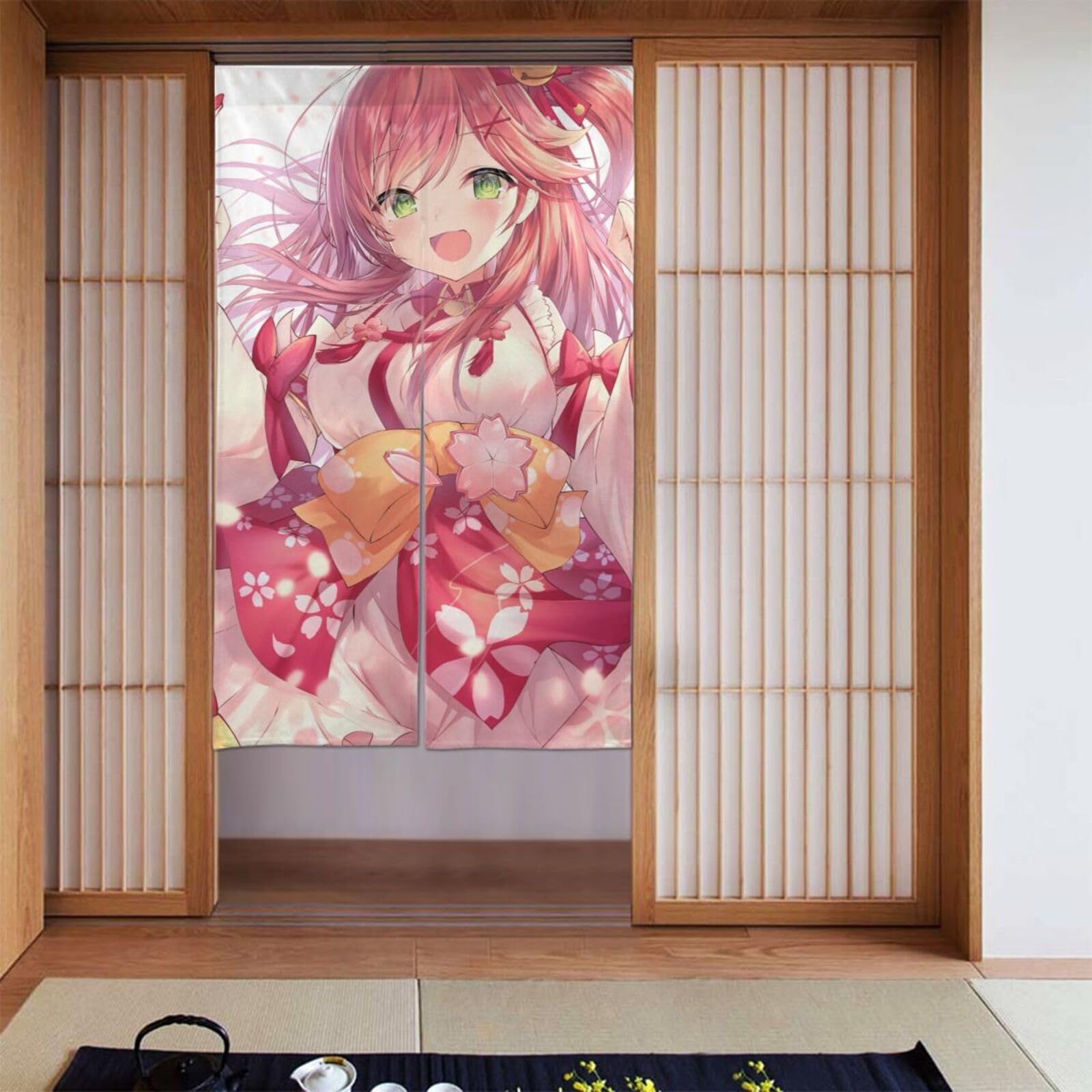 Amazon｜ドアカーテン のれん VTuber さくらみこ 両開き