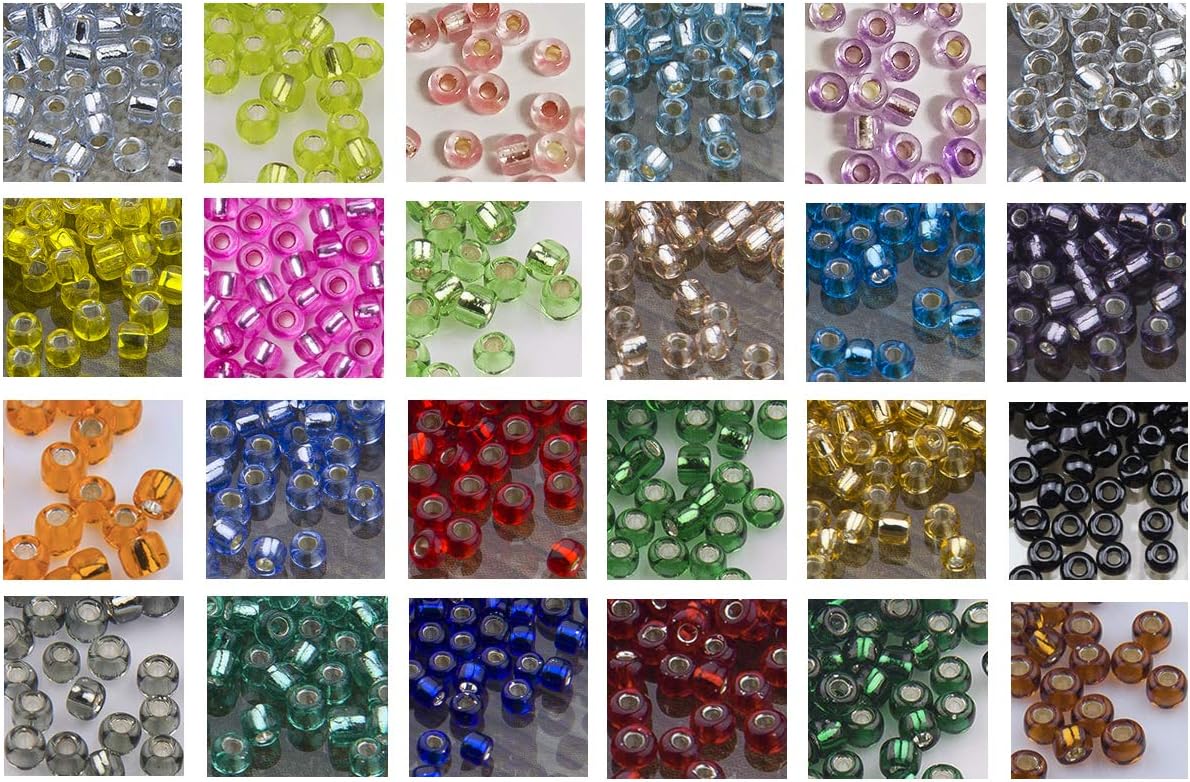 Bala&Fillic Size 12/0 Glass Seed Beads About 24000 pcs in Box 24 Color, 2mm Transparent Silver Lined Seed Beads for Making Earring Bracelets Necklace - Image 2