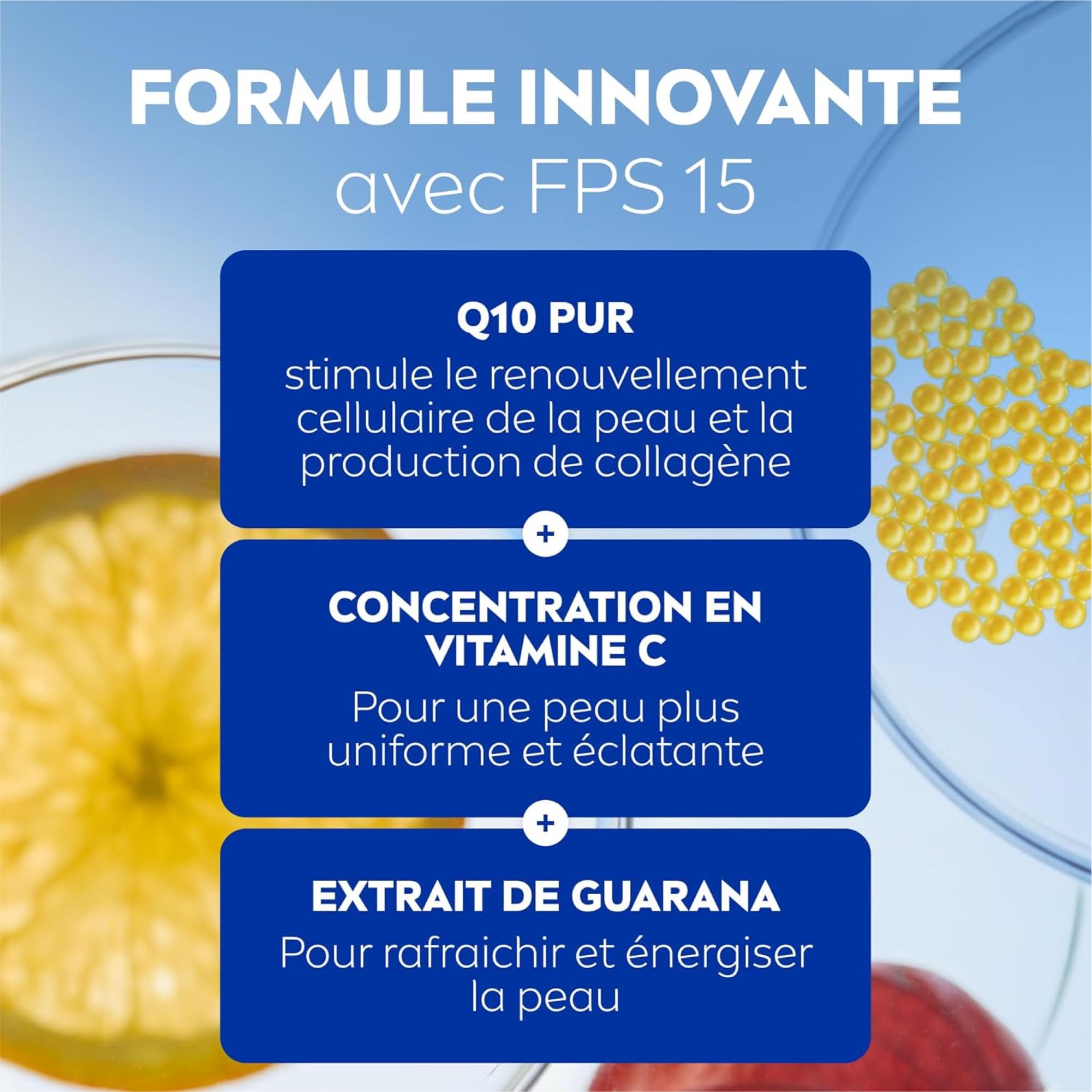 NIVEA Coffret Visage Q10 Energy (1 x 1 pce) - Soins visage anti-rides - Routine crème hydratante visage et éclat à la Vitamine C - Crème jour FPS15 + crème nuit énergisante peaux ternes & fatiguées
