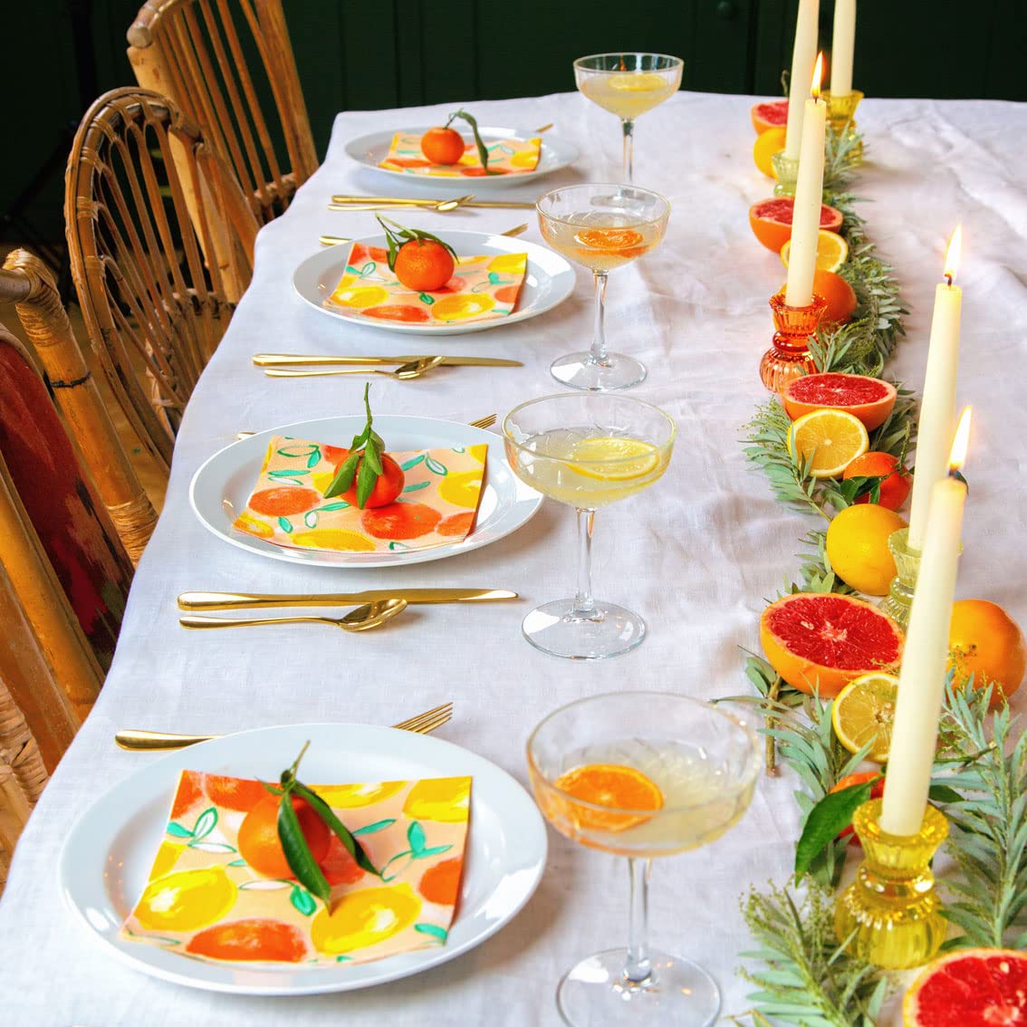 Lot de 40 serviettes de table en forme de citron, décoration de fête sur le thème de la limonade rose, pour fête prénatale, fête prénuptiale