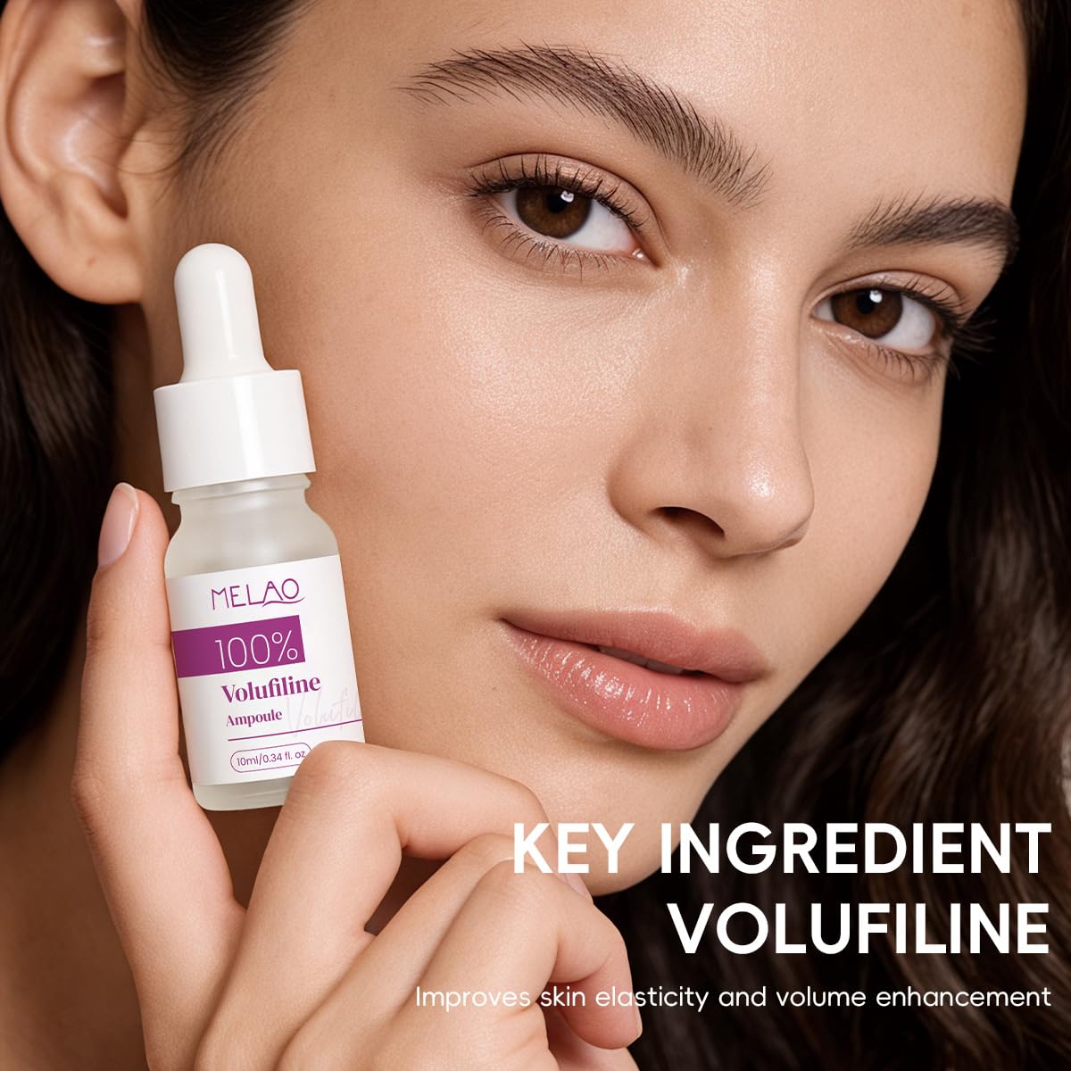 Volufiline 100% Ampoule Serum - Pure Volufiline from France for Face & Body - Skin Elasticity & Volume Enhancement - Anti Aging Facial Serum for Plump, Firm Skin - 10ml/0.34 fl oz