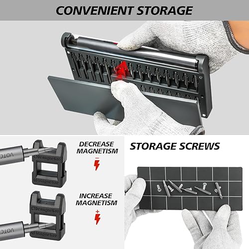 Miniatura 3 de Mini destornillador eléctrico 60 en 1 juego de destornilladores eléctricos de precisión con 55 bits USB recargable kit de herramientas de reparación