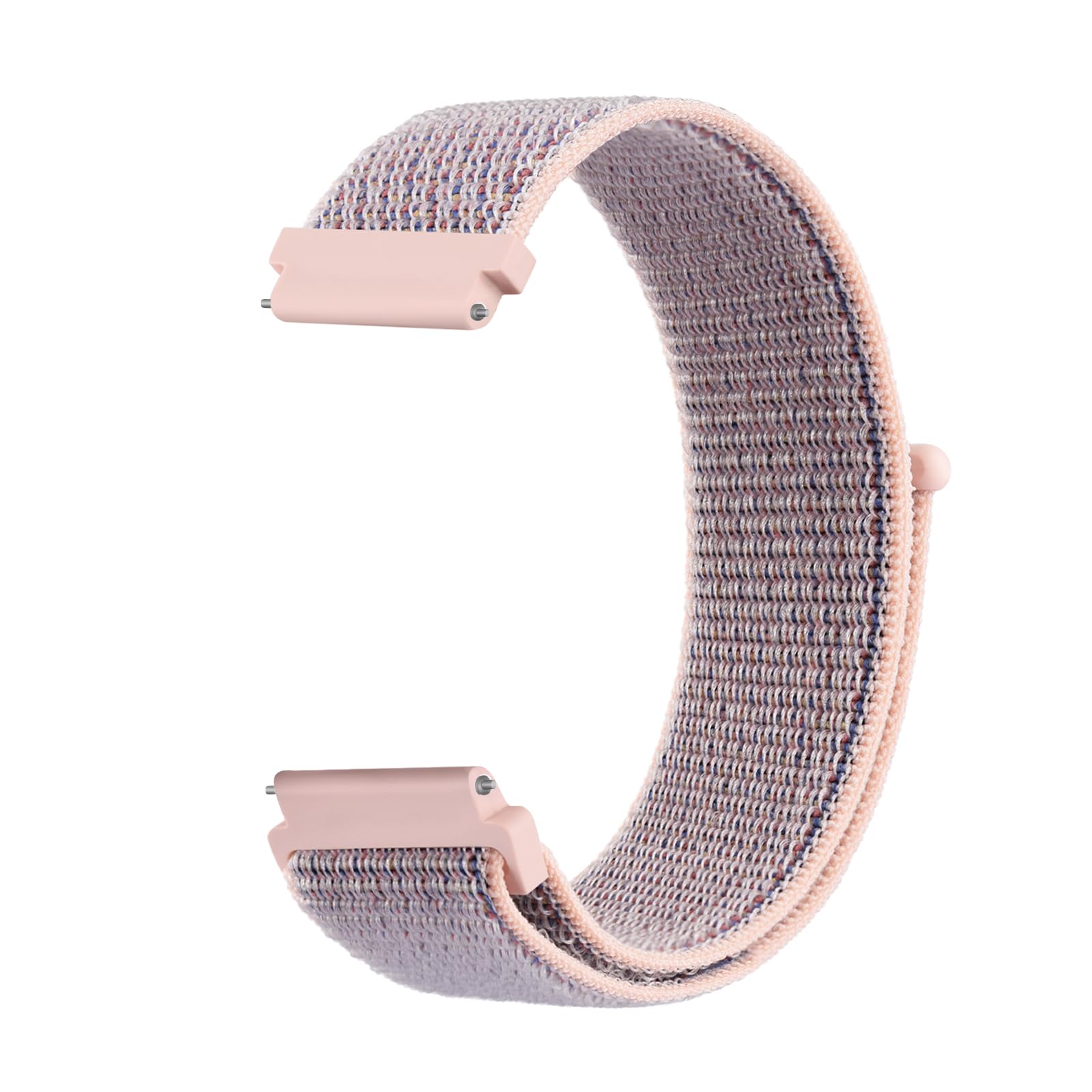 Meliya Strap for Amazfit GTS 2 Mini/GTS 4 Mini/GTS 4/GTS 3/GTS 2e/GTS 2/GTR Mini/GTR 42mm/Amazfit Active, Nylon Loop Adjustable Replacement Wristbands for Amazfit GTS Men and Women (Pink)