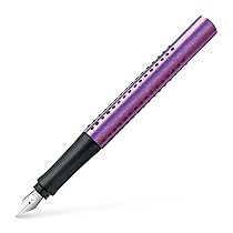 Faber-Castell 140841 – Penna stilografica Grip Edition Glam, pennino di larghezza F, 1 pezzo, colore: Viola