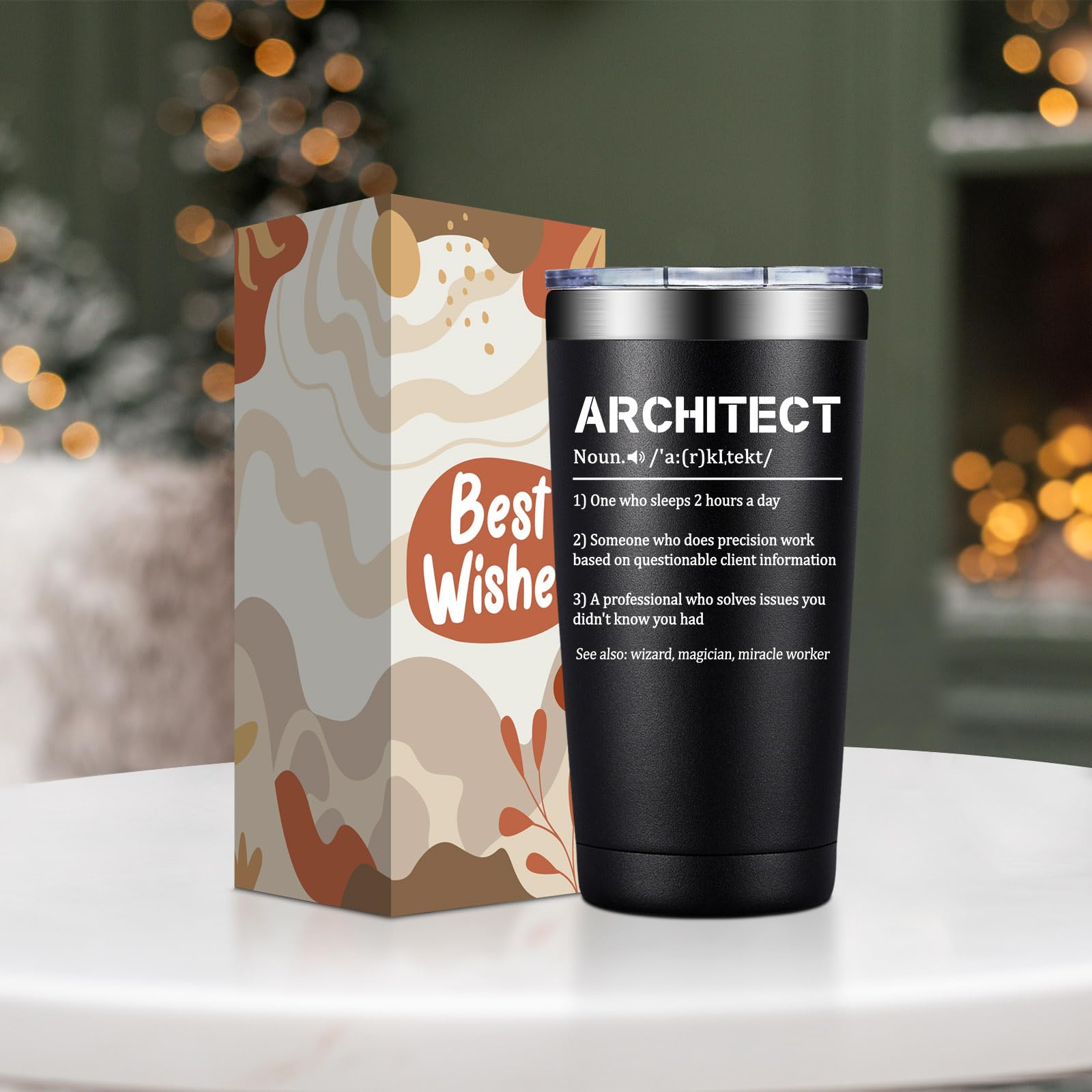 SpenMeta Architect Architecture Gifts for Christmas, Birthday - Cool Architect Gifts for Student, Men Women. 20 Oz Architecture Tumbler Cup